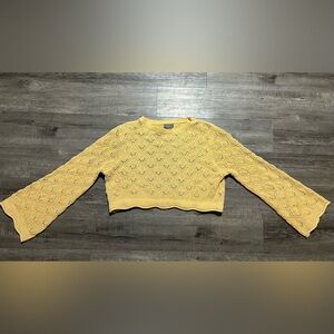 Women’s Cupcake Clothing Yellow Knit Cropped Sweater S